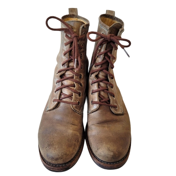 Vintage brown Fry lace-up ankle boots size 7 - Picture 3 of 15